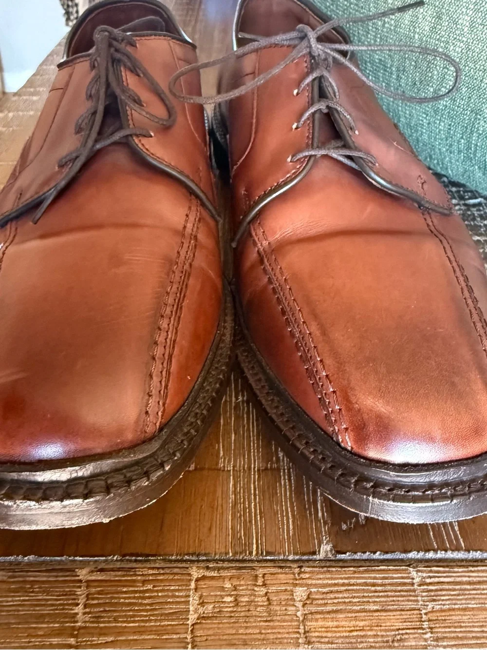 Allen Edmonds Dawson Brown Leather Bicycle Toe Dress Shoes Men's Size 9D